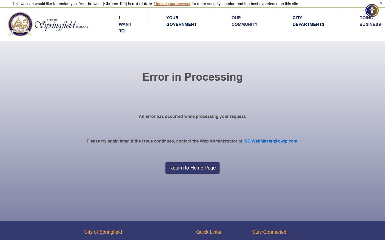 Springfield FOIA page for booking record requests