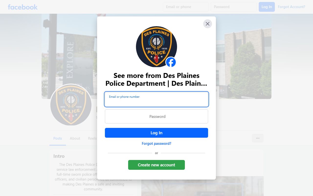 Des Plaines Police social media page for 24 hour booking updates
