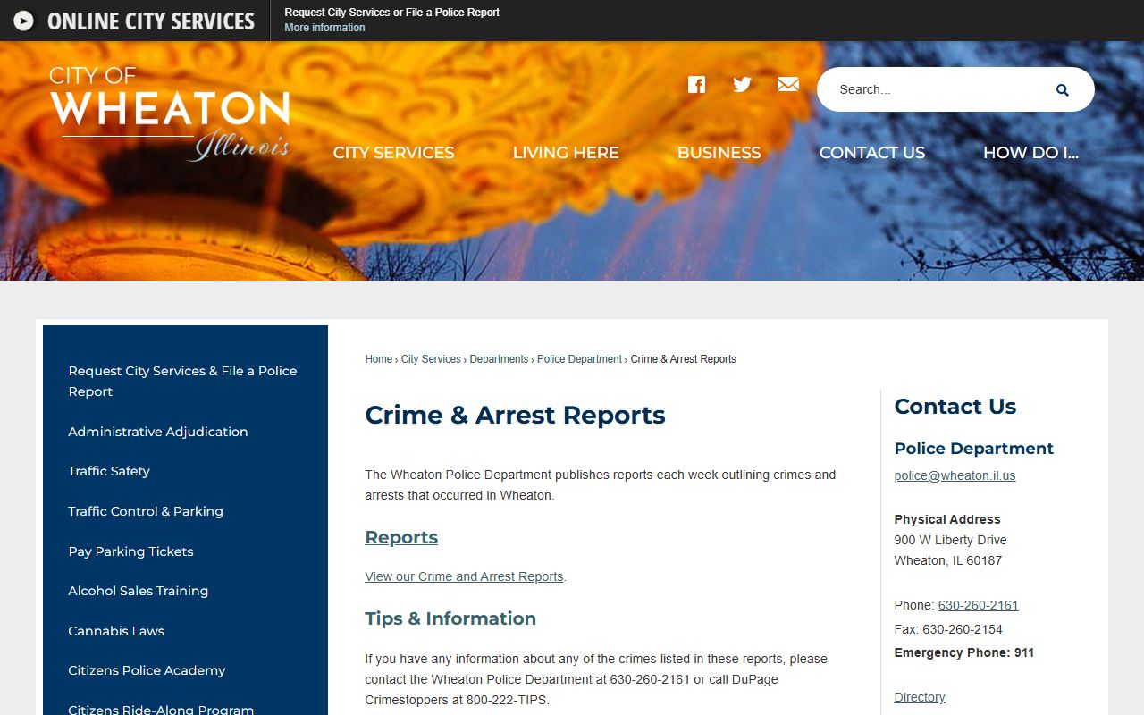 Wheaton Police crime and arrest reports for 24 hour booking data