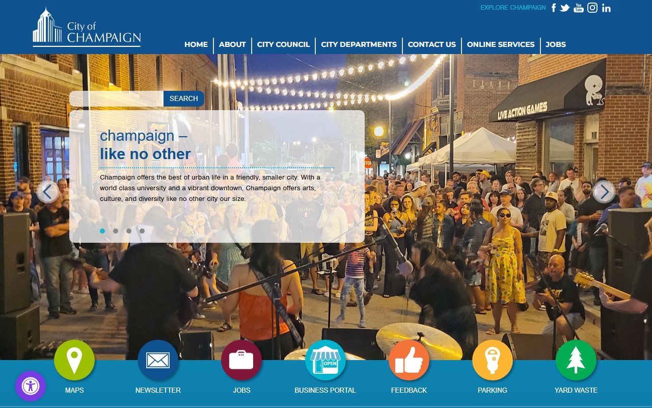 Champaign city portal for booking record access