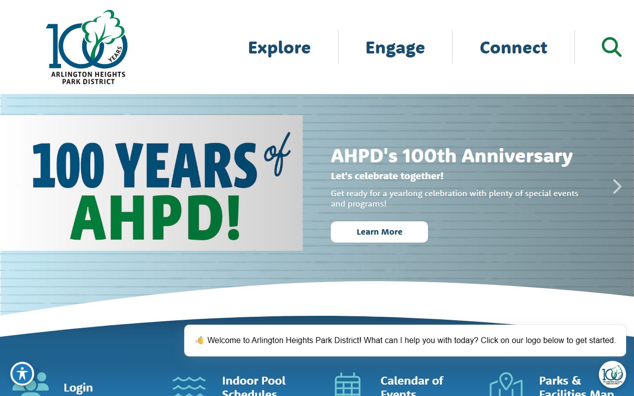 Arlington Heights Police Department homepage for booking records