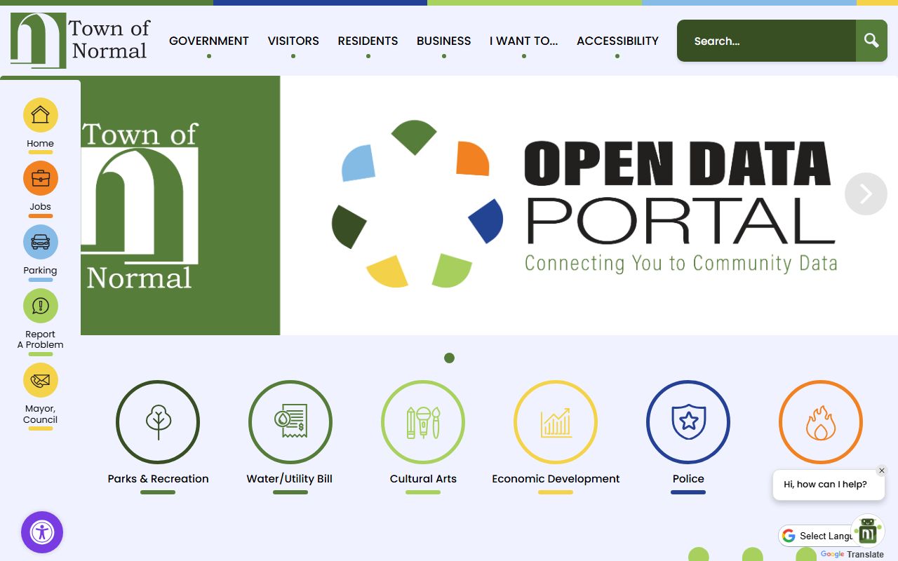Town of Normal portal for 24 hour booking record access