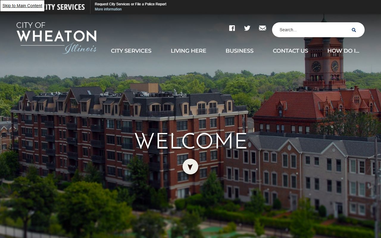 City of Wheaton portal for 24 hour booking and public records