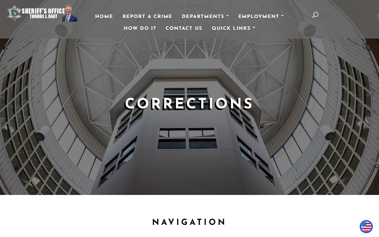 Cook County Department of Corrections phone directory for booking inquiries