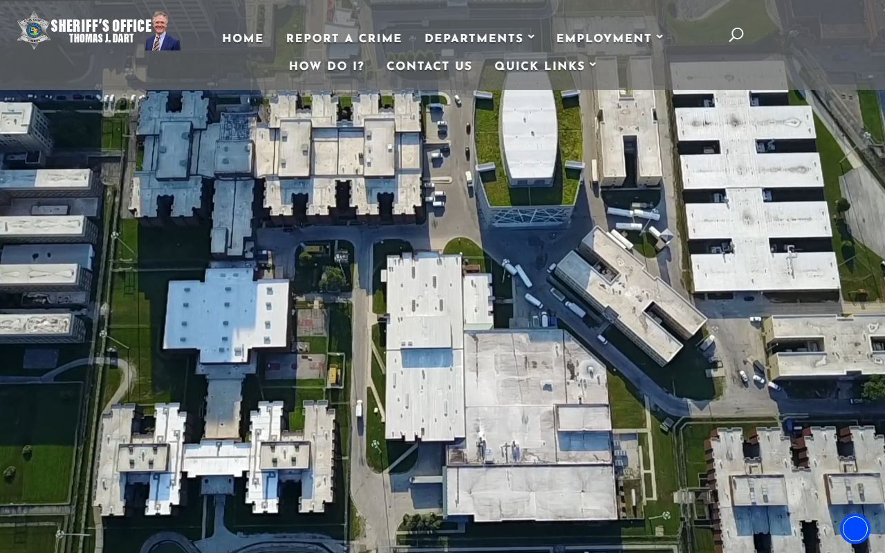 Cook County Sheriff's Office homepage for 24 hour booking records