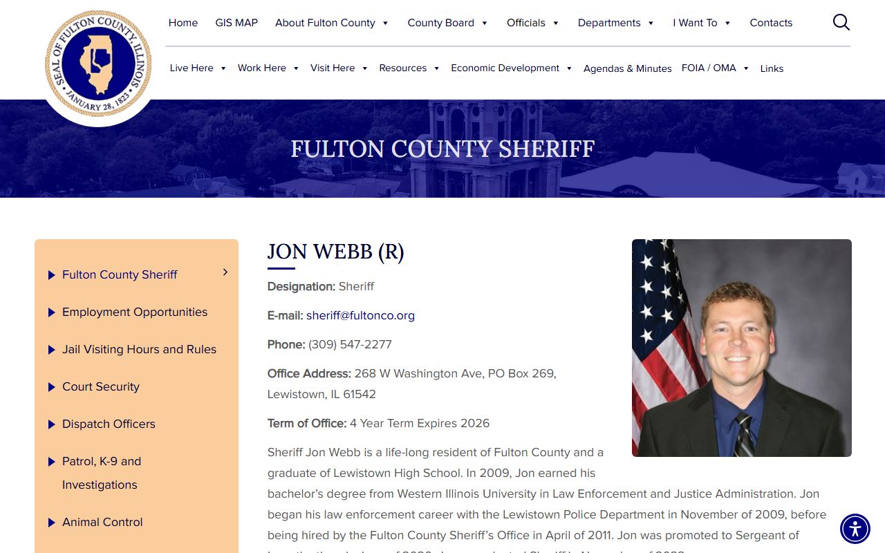 Fulton County Sheriff's Office page for 24 hour booking records