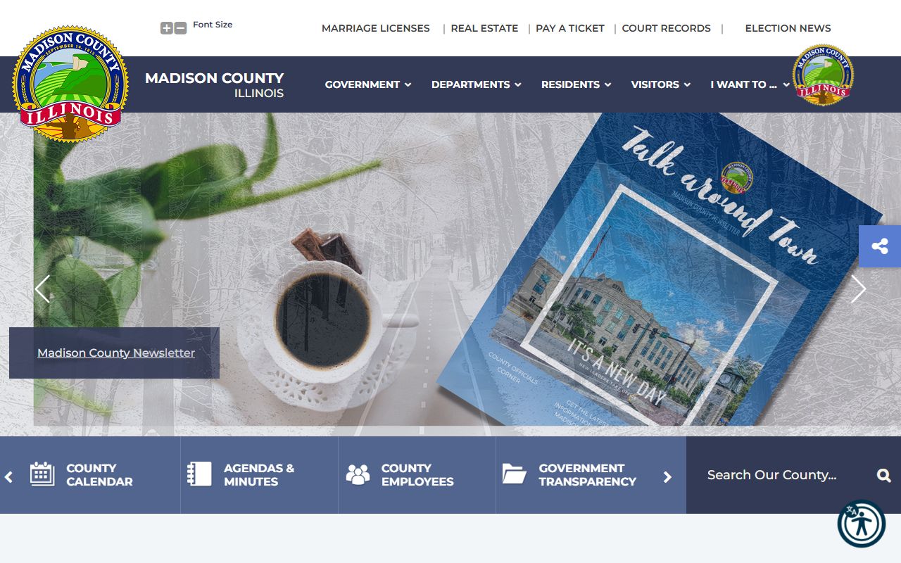 Madison County government portal for public records and booking access
