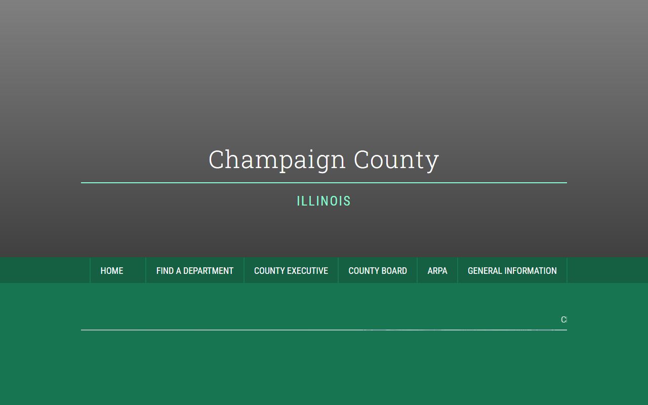 Champaign County government portal for public records and booking access