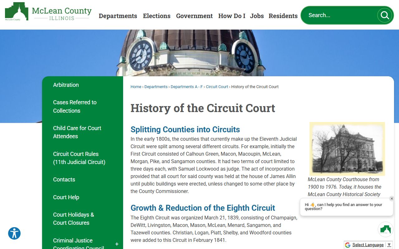 McLean County Sheriff's Office page for 24 hour booking information