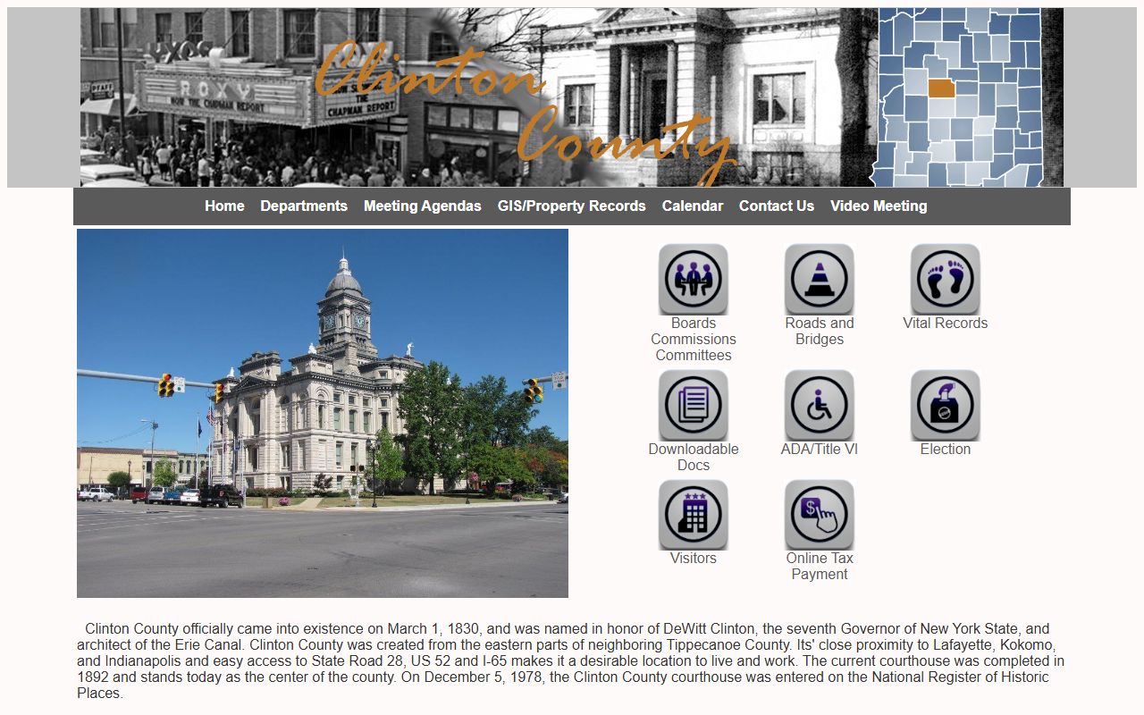 Clinton County government portal for public records and county services