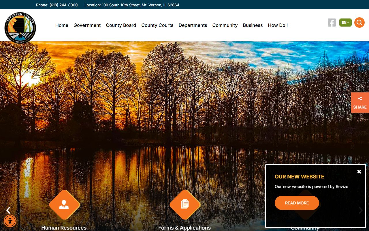 Jefferson County Illinois government portal for booking and public records