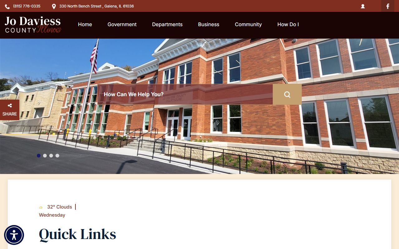 Jo Daviess County government portal for booking record access