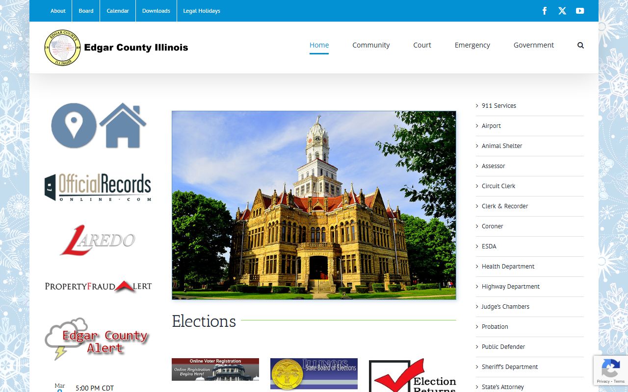 Edgar County government portal for 24 hour booking record access