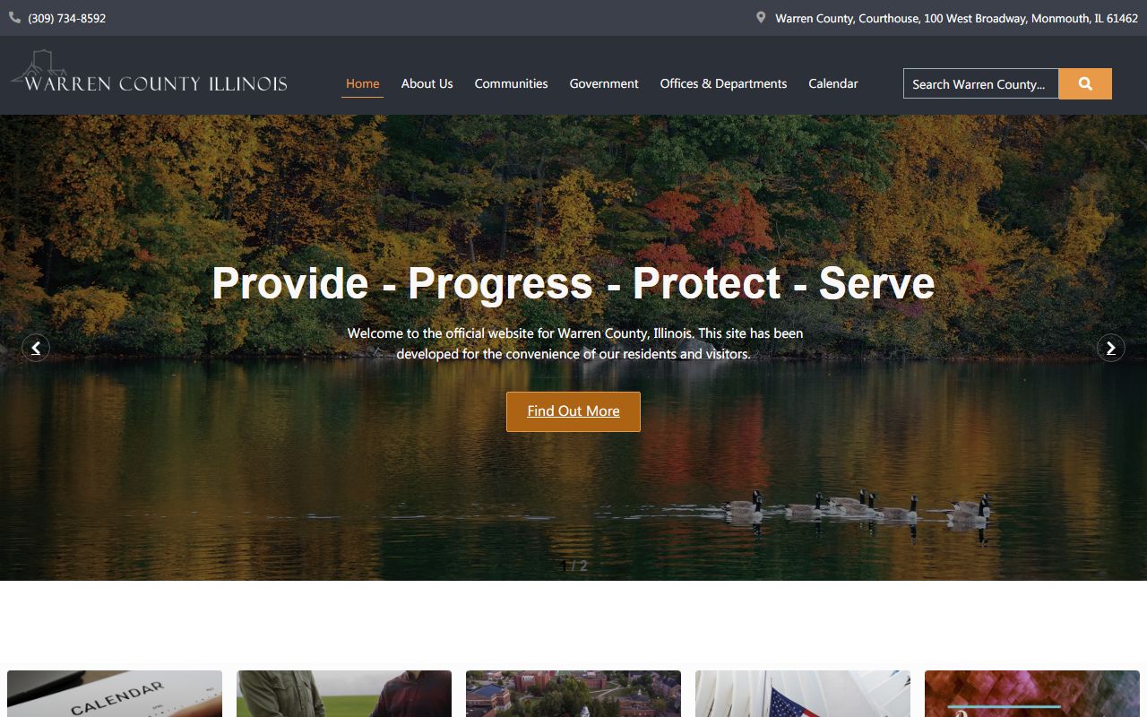 Warren County government portal for booking record access