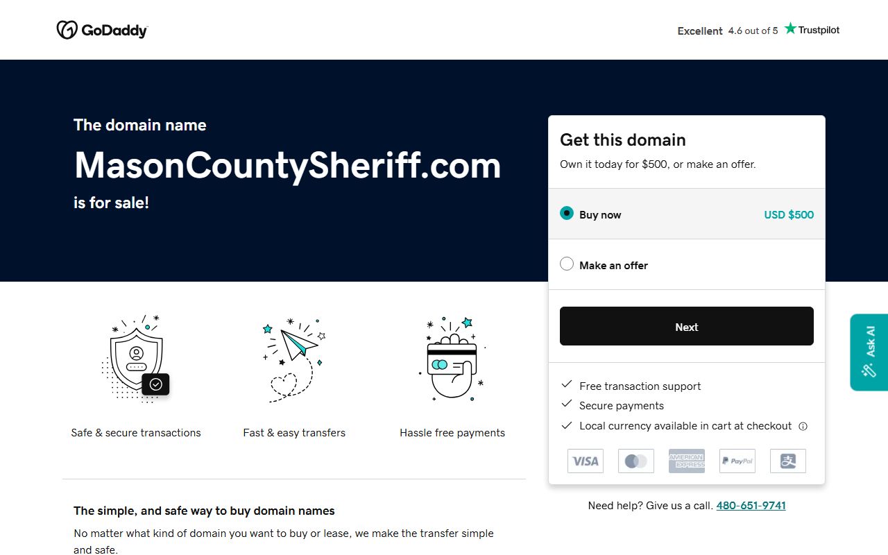 Mason County Sheriff jail information page for booking details