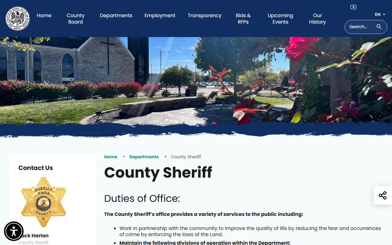 Knox County inmate roster page linking to mobile app for 24 hour booking data