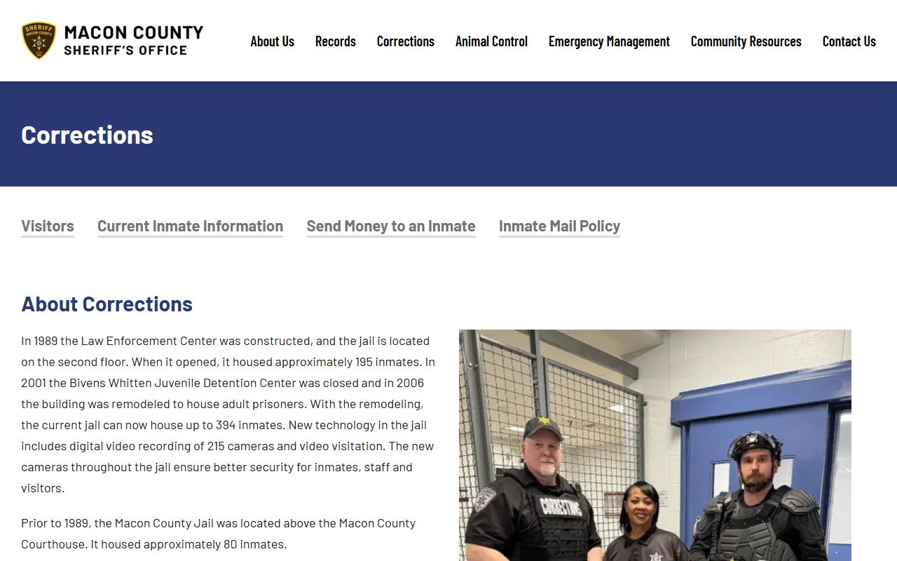 LaSalle County government website for 24 hour booking information