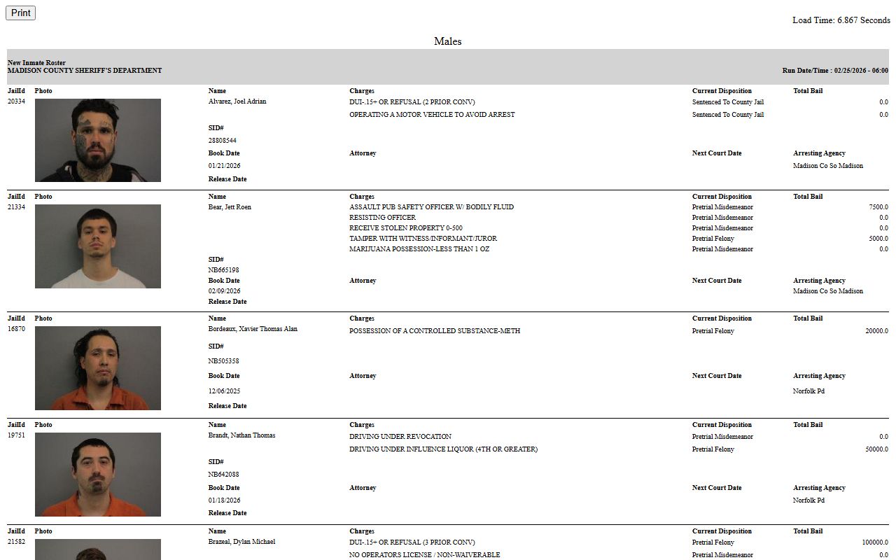 McHenry County inmate roster and booking record search