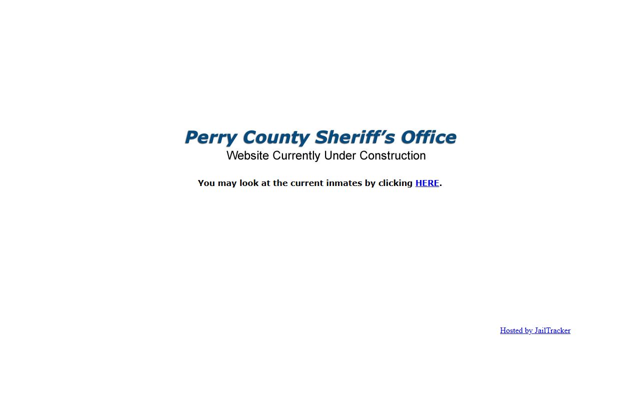 Perry County Sheriff website for 24 hour booking records