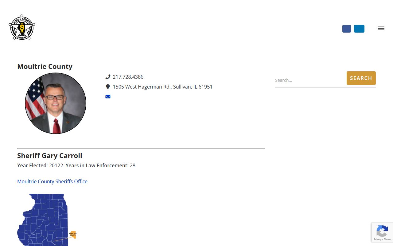 Illinois Sheriffs' Association resource for Pike County booking searches