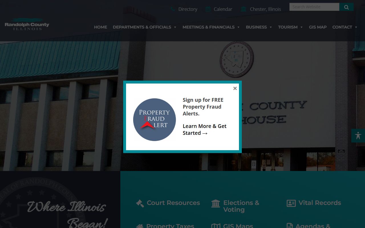 Randolph County government portal for booking record access