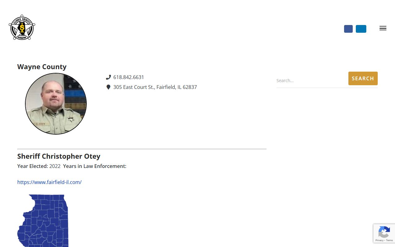 Illinois Sheriffs' Association page for Wayne County booking info